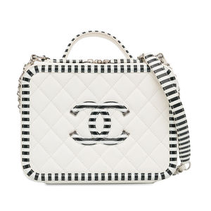 Pre-Loved Chanel Medium Caviar CC Filigree Vanity Case